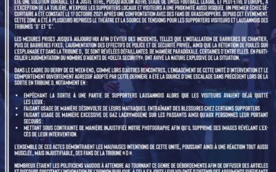 Incidents du derby Lémanique : vision du Kop Sud